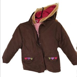 Pink and Brown Winter Coat